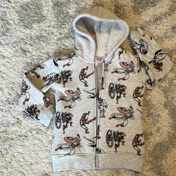 Super Hero Fans this sherpa lined hoodie is for you! - Picture 1 of 4